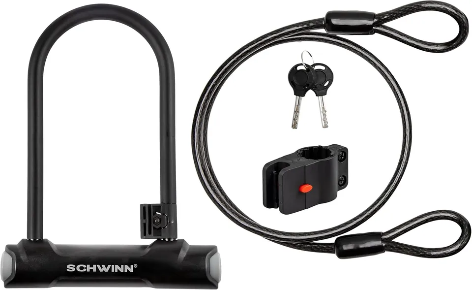 Schwinn Bike U-Lock with Cable