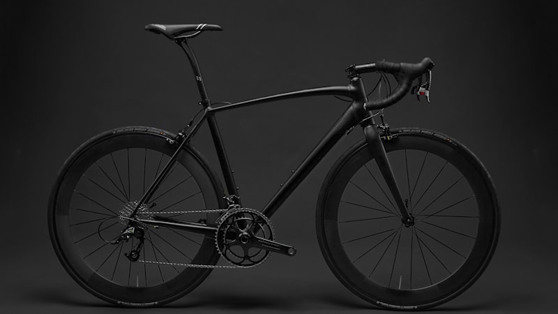 High-performance bicycle frame showing modern construction