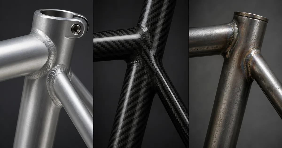 High-performance bicycle frame showing modern construction
