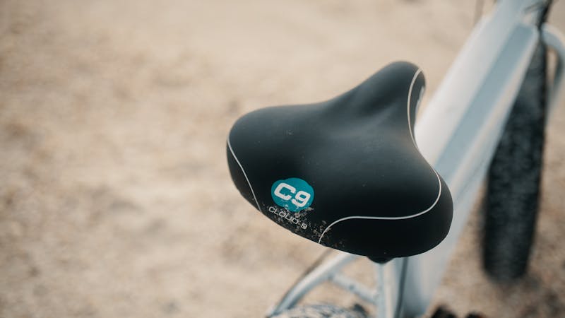 Cyclist enjoying a comfortable ride on an open road