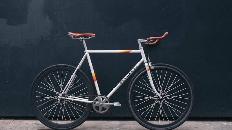 Close-up of bicycle handlebars and stem assembly