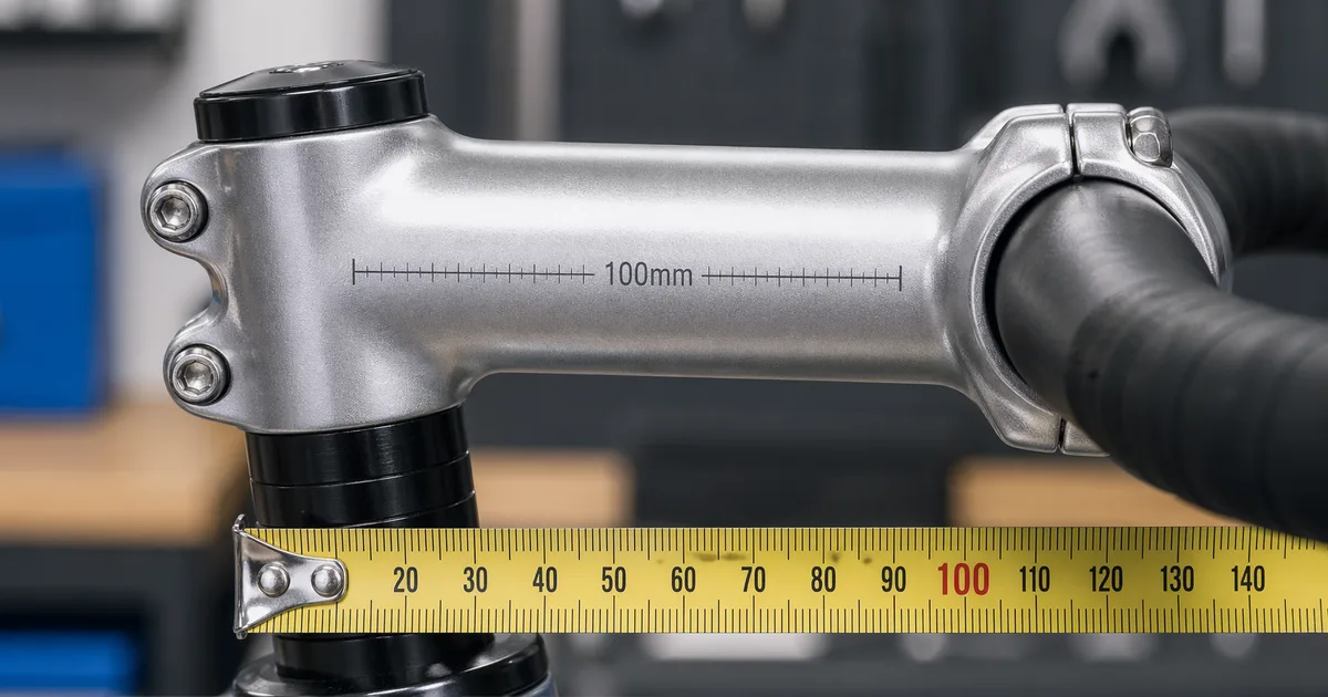 Close-up of bicycle handlebars and stem assembly