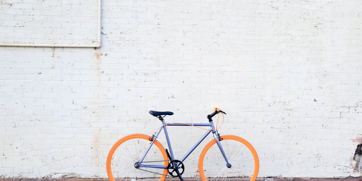 Cyclist riding on an open country road
