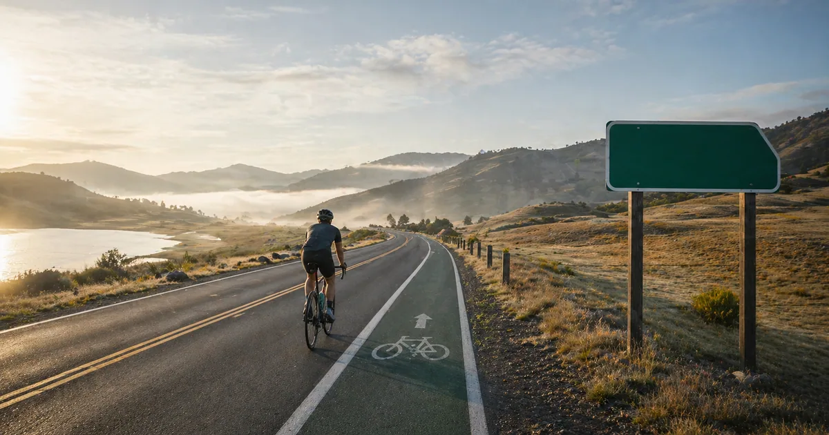 Colorado bicycle laws - open road with bike lane markings